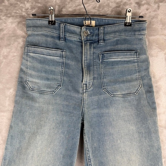 Faherty Brand Jeans Wide Leg Light Wash Denim Pants Women Size 29 - Picture 10 of 13